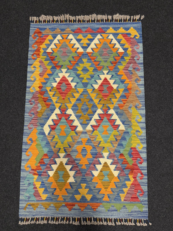 Handvävd Ull kelimmatta - 127 x 78 cm