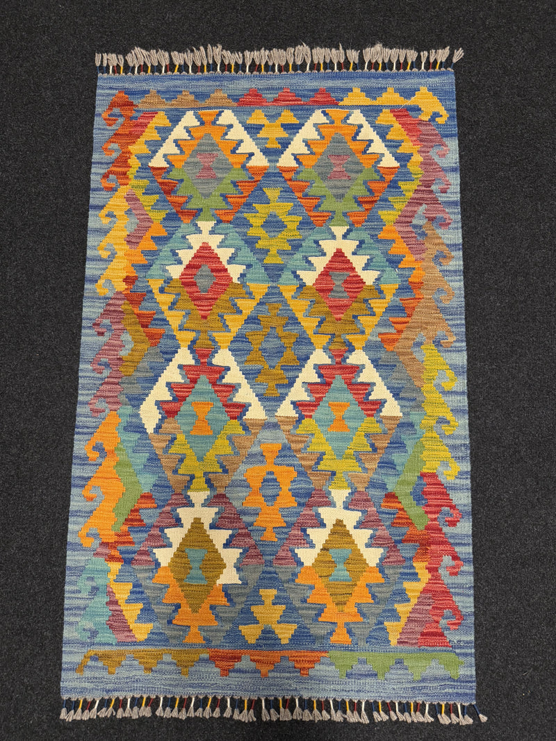 Handvävd Ull kelimmatta - 127 x 78 cm