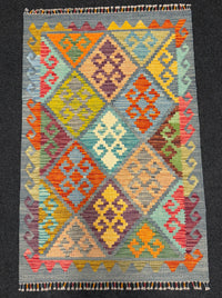 Handvävd Ull kelimmatta - 125 x 82 cm