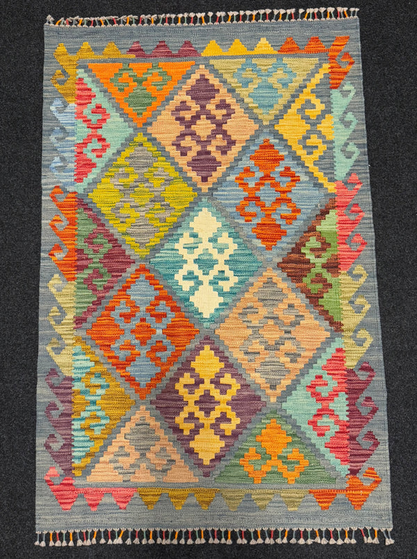 Handvävd Ull kelimmatta - 125 x 82 cm