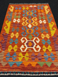 Handvävd Ull kelimmatta - 123 x 80 cm