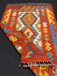 Handvävd Ull kelimmatta - 128 x 80 cm