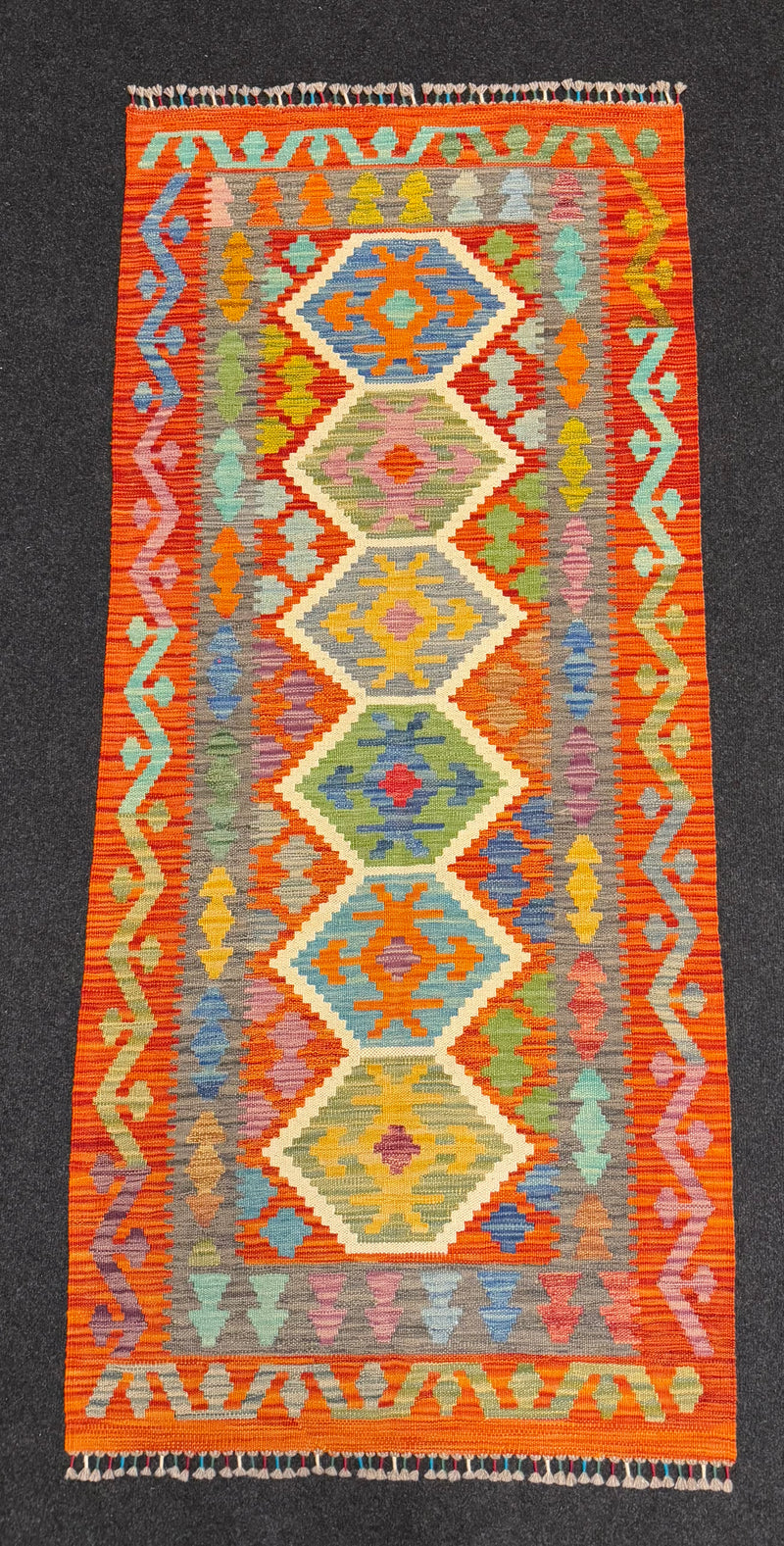 Handvävd Ull kelimmatta - 190 x 84 cm