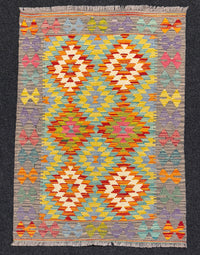 Handvävd Ull kelimmatta - 118 x 86 cm