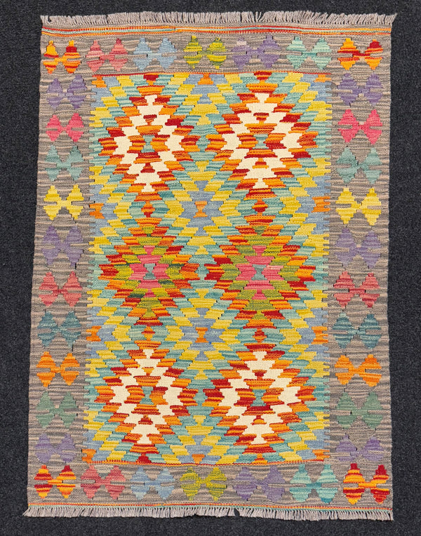 Handvävd Ull kelimmatta - 118 x 86 cm