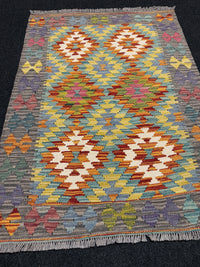 Handvävd Ull kelimmatta - 118 x 86 cm