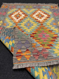 Handvävd Ull kelimmatta - 118 x 86 cm