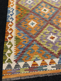 Handvävd Ull kelimmatta - 122 x 84 cm