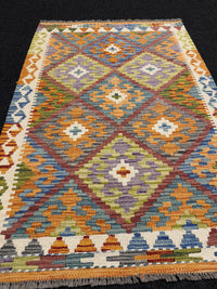 Handvävd Ull kelimmatta - 122 x 84 cm