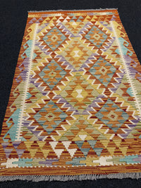 Handvävd Ull kelimmatta - 129 x 79 cm