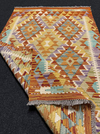 Handvävd Ull kelimmatta - 129 x 79 cm