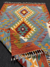 Handvävd Ull kelimmatta - 123 x 79 cm