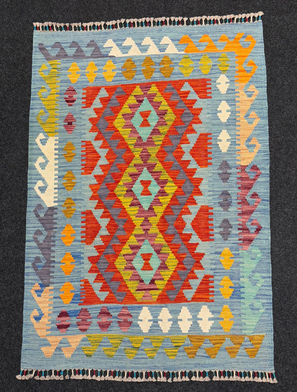 Handvävd Ull kelimmatta - 123 x 85 cm