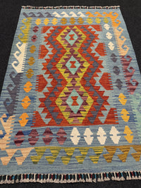 Handvävd Ull kelimmatta - 123 x 85 cm