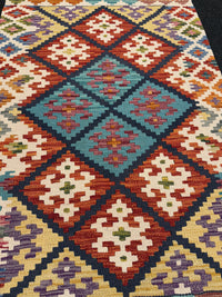 Handvävd Ull kelimmatta - 125 x 83 cm