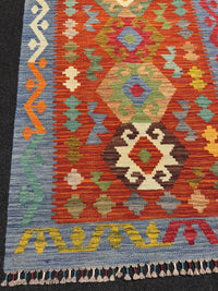 Handvävd Ull kelimmatta - 197 x 79 cm