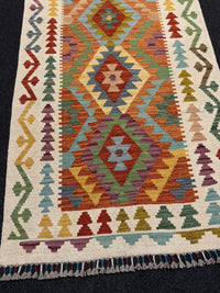 Handvävd Ull kelimmatta - 194 x 80 cm