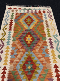 Handvävd Ull kelimmatta - 194 x 80 cm