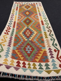 Handvävd Ull kelimmatta - 194 x 80 cm