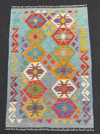 Handvävd Ull kelimmatta - 152 x 103 cm