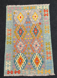 Handvävd Ull kelimmatta - 155 x 100 cm