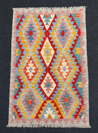 Handvävd Ull kelimmatta - 150 x 100 cm