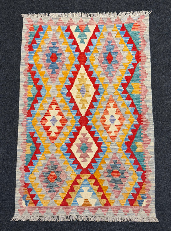 Handvävd Ull kelimmatta - 150 x 100 cm