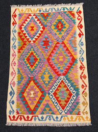 Handvävd Ull kelimmatta - 152 x 98 cm