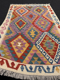 Handvävd Ull kelimmatta - 152 x 98 cm