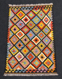 Handvävd Ull kelimmatta - 148 x 100 cm