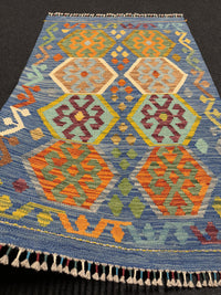 Handvävd Ull kelimmatta - 128 x 81 cm