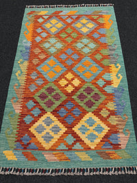 Handvävd Ull kelimmatta - 124 x 79 cm