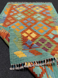 Handvävd Ull kelimmatta - 124 x 79 cm