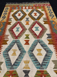 Handvävd Ull kelimmatta - 197 x 87 cm