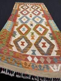 Handvävd Ull kelimmatta - 197 x 87 cm