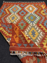 Handvävd Ull kelimmatta - 145 x 102 cm