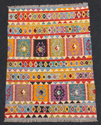 Handvävd Ull kelimmatta - 168 x 125 cm