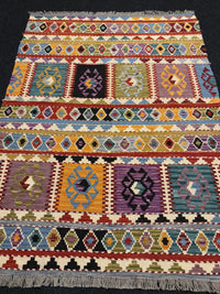 Handvävd Ull kelimmatta - 168 x 125 cm