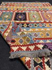 Handvävd Ull kelimmatta - 168 x 125 cm