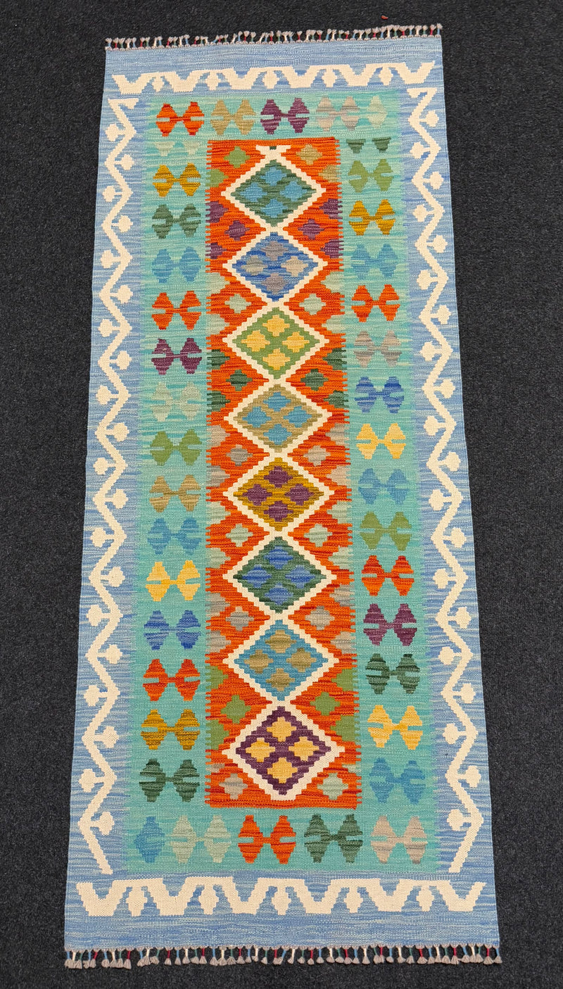 Handvävd Ull kelimmatta - 191 x 78 cm