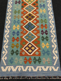 Handvävd Ull kelimmatta - 191 x 78 cm