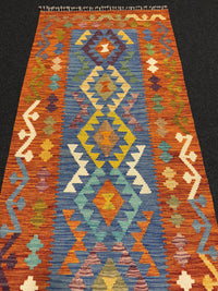 Handvävd Ull kelimmatta - 199 x 79 cm