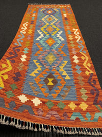 Handvävd Ull kelimmatta - 199 x 79 cm