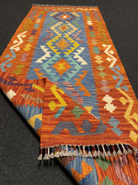 Handvävd Ull kelimmatta - 199 x 79 cm