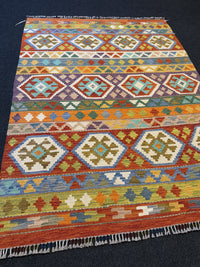 Handvävd Ull kelimmatta - 203 x 150 cm