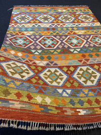 Handvävd Ull kelimmatta - 203 x 150 cm