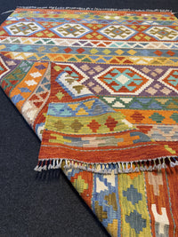 Handvävd Ull kelimmatta - 203 x 150 cm