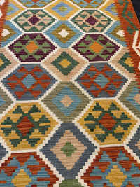 Handvävd Ull kelimmatta - 150 x 101 cm