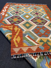 Handvävd Ull kelimmatta - 150 x 101 cm