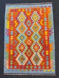 Handvävd Ull kelimmatta - 145 x 104 cm